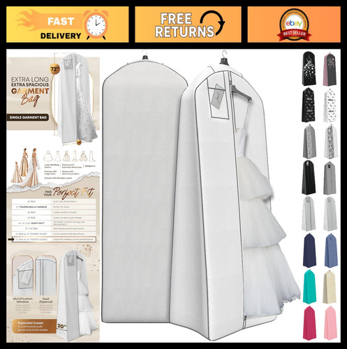 Wedding dress garment bag - wedding, 72"